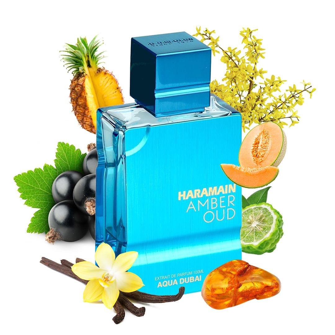 AMBER OUD AQUA DUBAI Al haramain perfume UNISEX 100ml