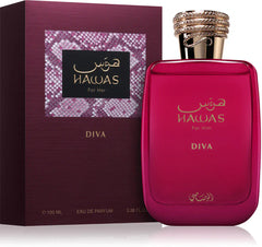 Rasasi Hawas For Her Diva Perfume Mujer 100ml caja embalaje original