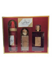 PACK AMEERAT AL ARAB (Perfume Ameerat al arab + Perfume capilar Ameerat + Desodorante Ameerat) Asdaaf set Mujer