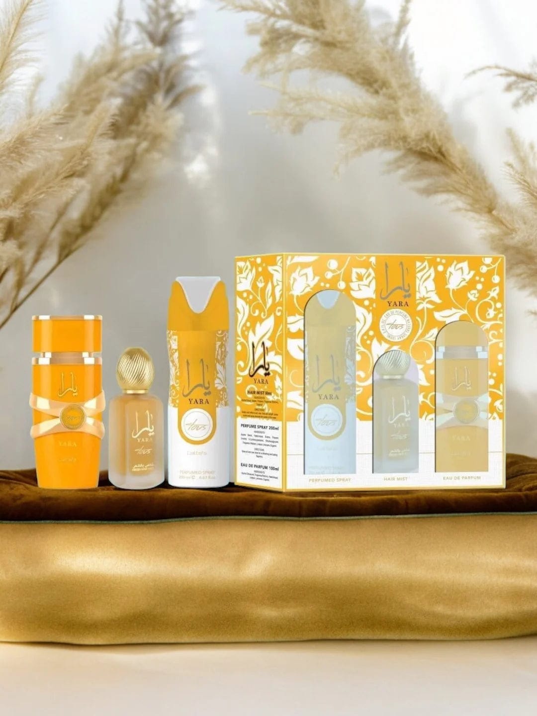 PACK YARA TOUS (Perfume Yara tous + Perfume capilar Yara tous + Desodorante Yara tous) Lataffa set Mujer