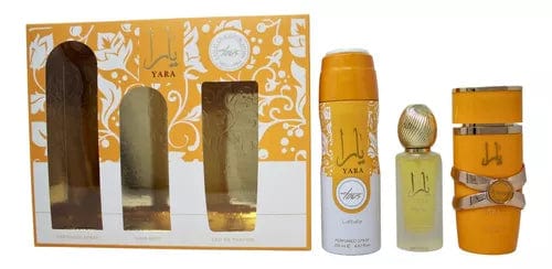 PACK YARA TOUS (Perfume Yara tous + Perfume capilar Yara tous + Desodorante Yara tous) Lataffa set Mujer