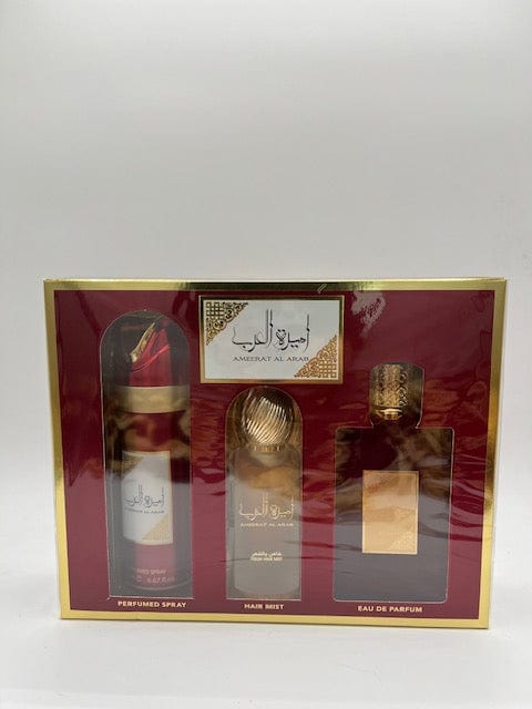 PACK AMEERAT AL ARAB (Perfume Ameerat al arab + Perfume capilar Ameerat + Desodorante Ameerat) Asdaaf set Mujer