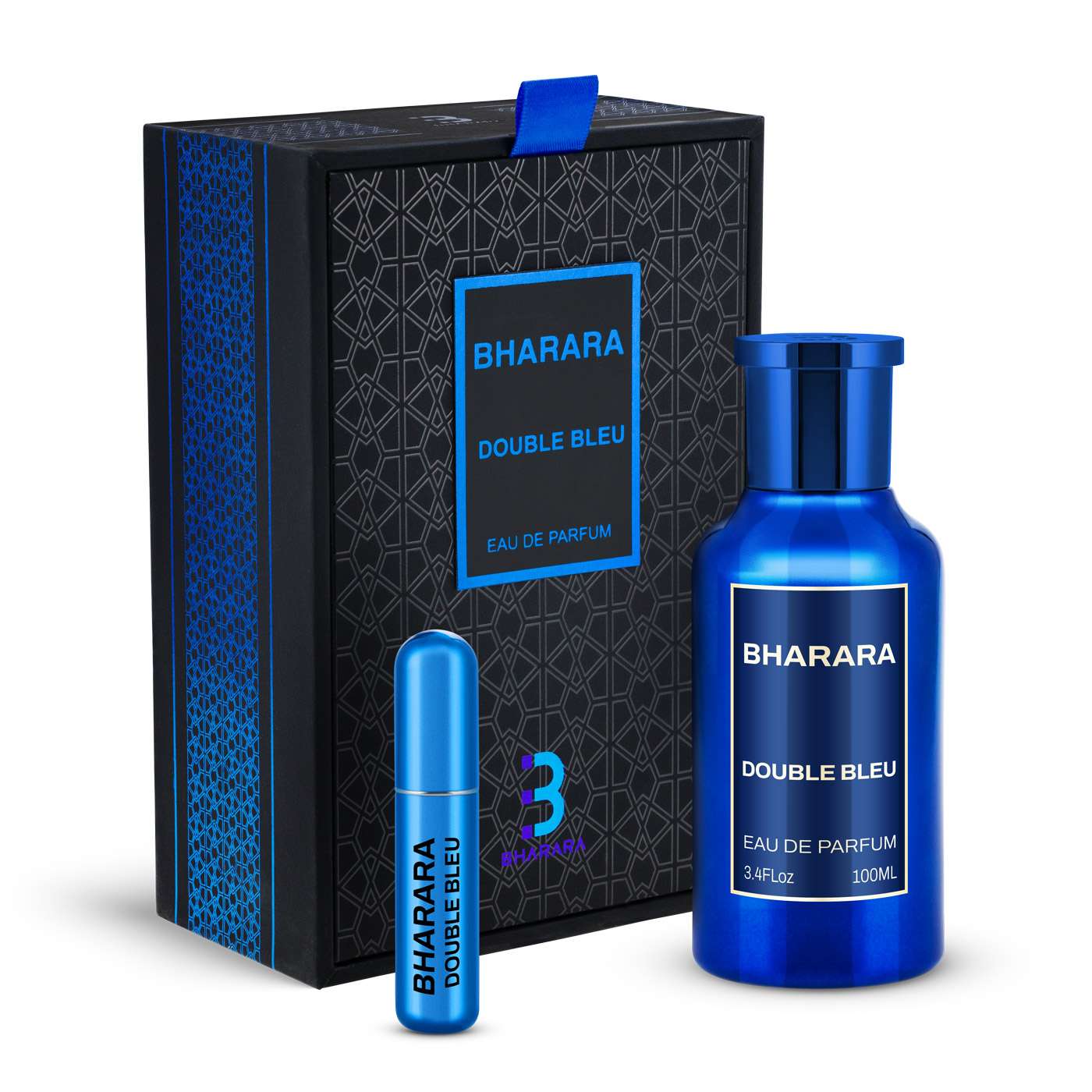 Bharara Double Bleu Perfume Hombre 100ml caja embalaje original