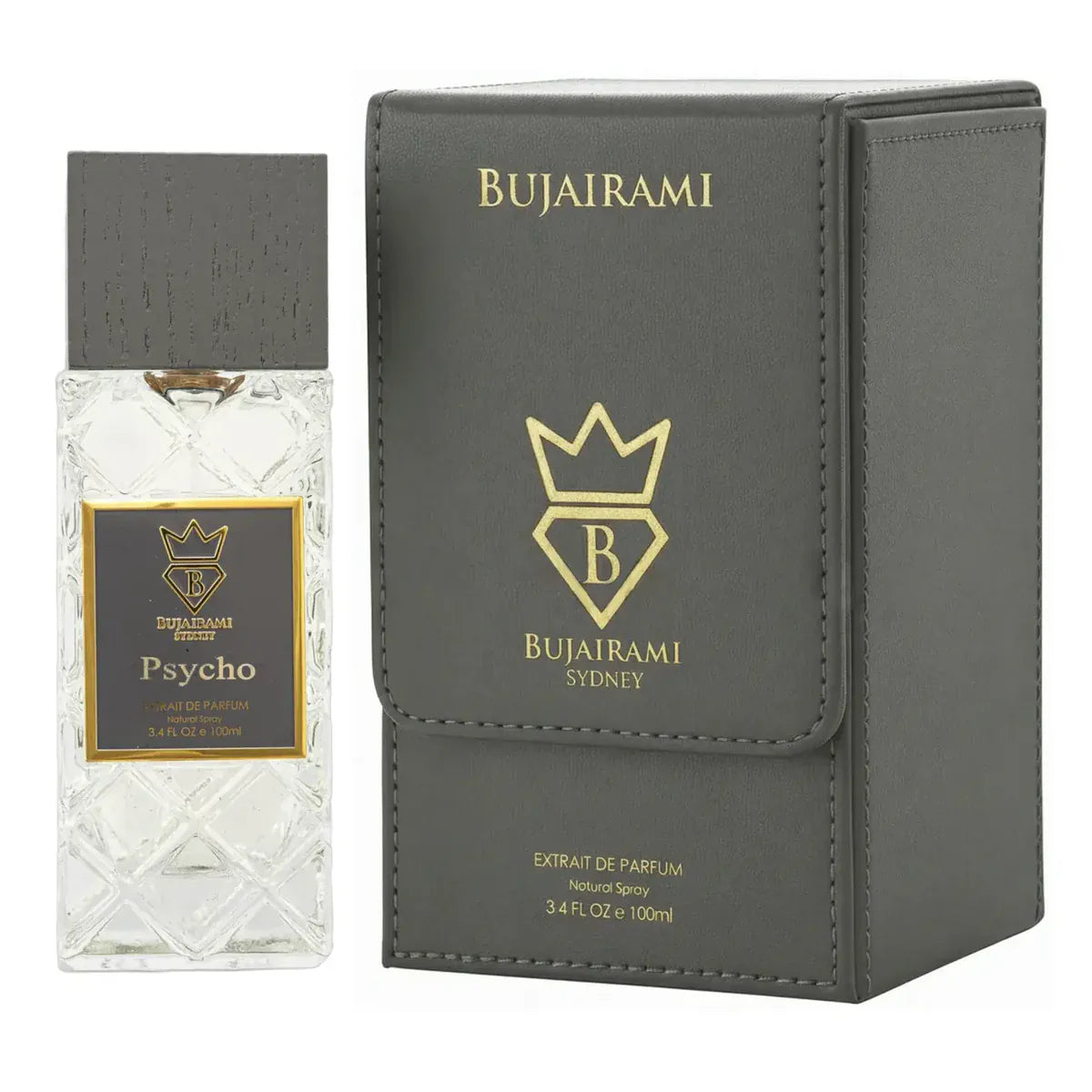 Bujairami Psycho Extrait Perfume Hombre 100ml frasco original