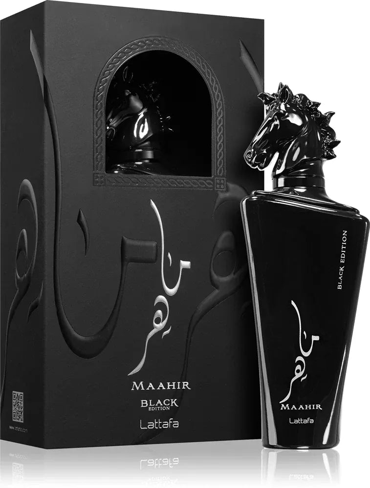 MAAHIR BLACK EDITION Lattafa perfume para hombre 100ml