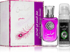 Lattafa Mahasin Crystal Violet Perfume Mujer 100ml caja embalaje original
