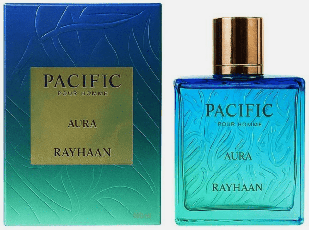 Rayhaan Pacific Aura Perfume Hombre 100ml caja embalaje original